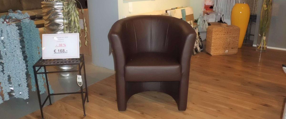 Sessel Textilleder braun stark reduziert